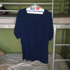 Deep V-neck slouchy top